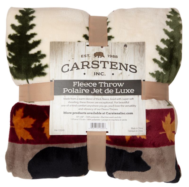 Tall Pine Rustic Cabin Plush Sherpa Throw Blanket 54" x 68"