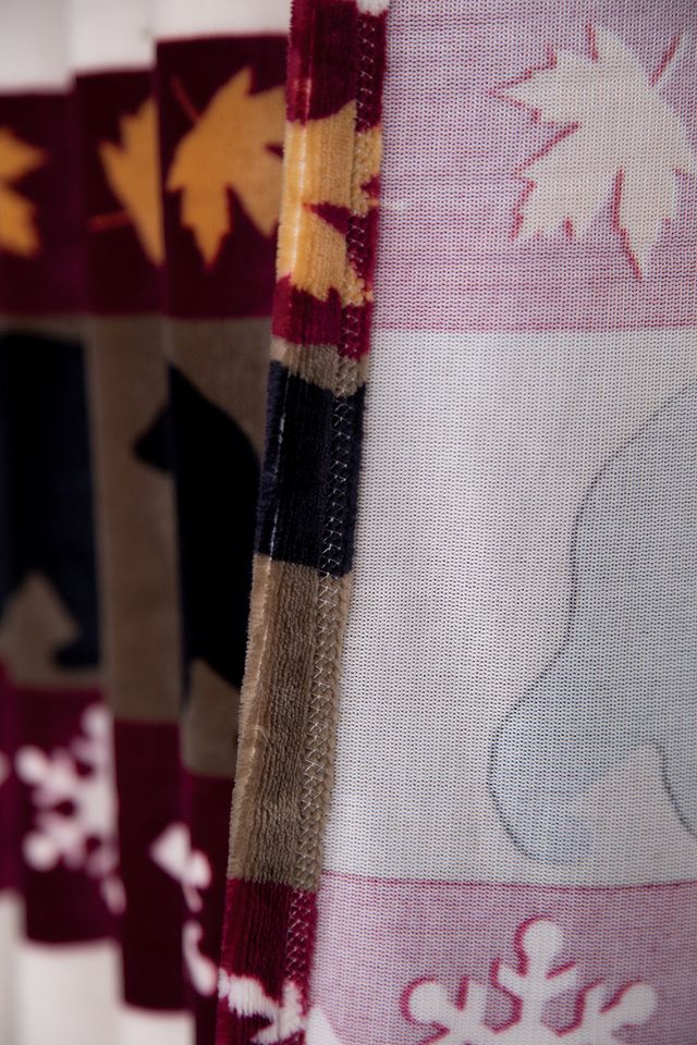 Tall Pines Rustic Cabin Plush Drape Panels (Set of 2) 54" x 84"