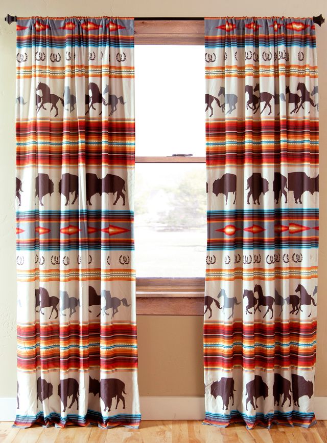 Wrangler Western Stripe Drape Panels (Set of 2) 54" x 84"