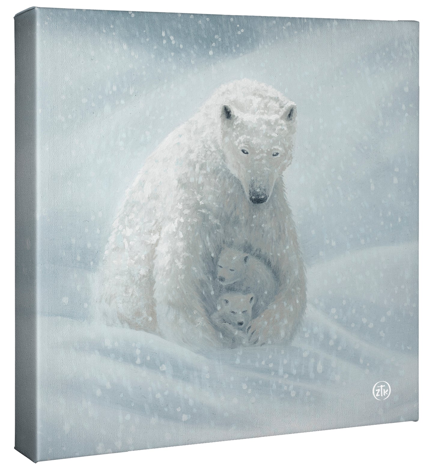 A Mother's Warmth - 14" x 14" Gallery Wrapped Canvas