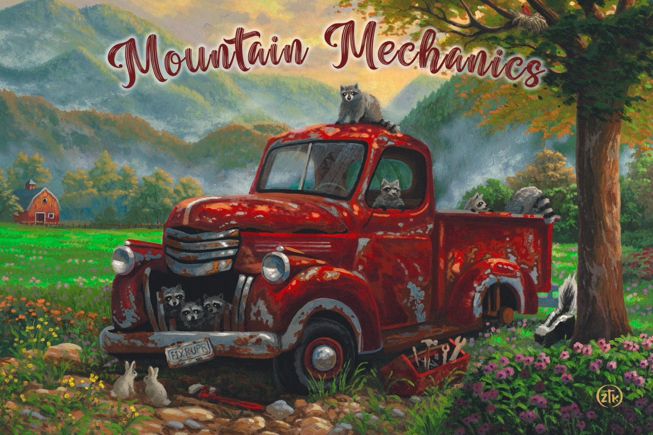 Mountain Mechanics - 12" x 18" Wood Sign