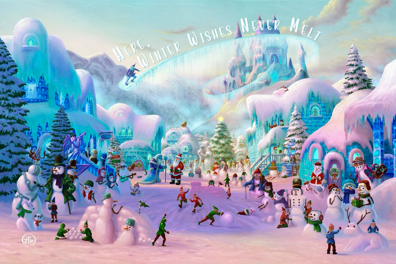 Snowman Sanctuary - 12" x 18" Wood Sign