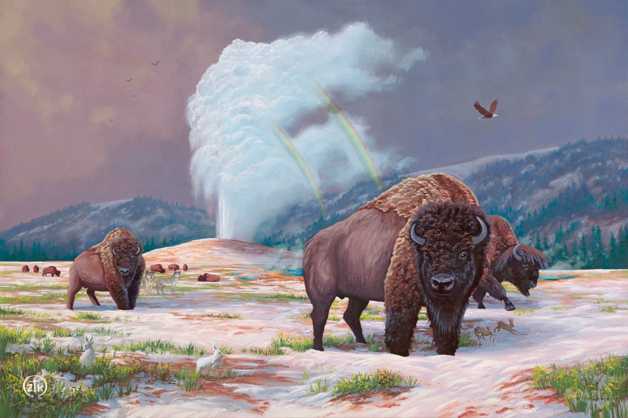 Spirit of Yellowstone - 12" x 18" Wood Sign