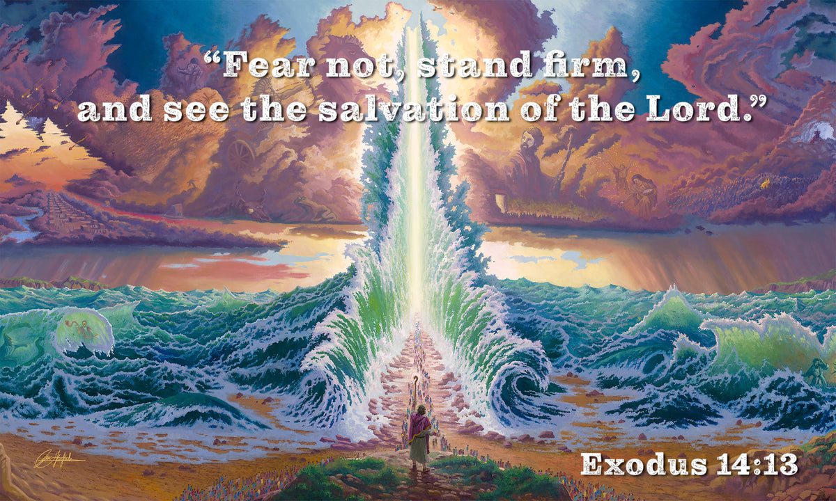Exodus - 12" x 30" Wood Sign
