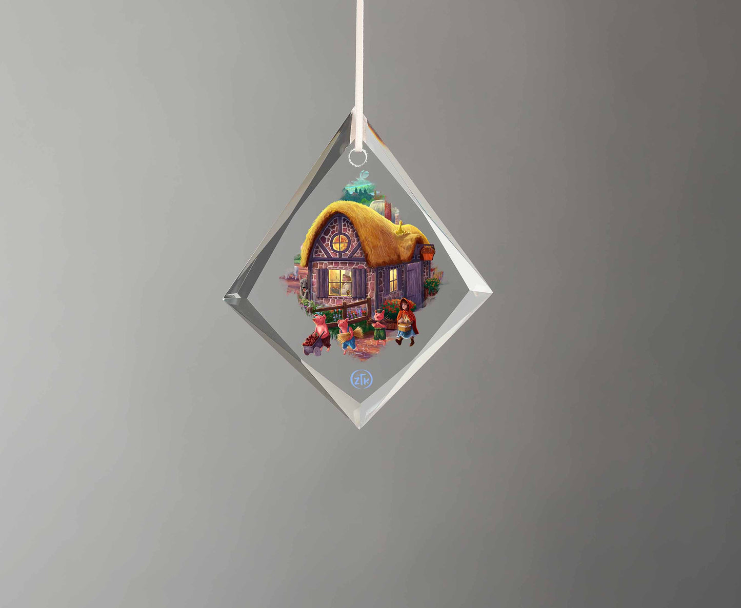 Storybook Land - Teardrop Glass Ornament