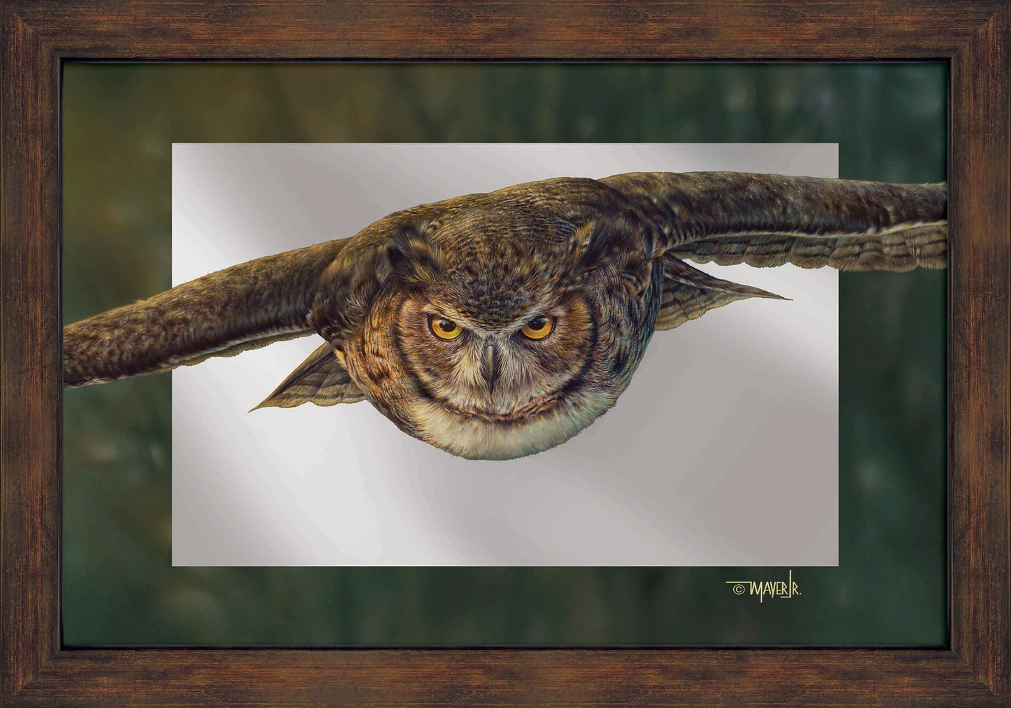 Aerial Intensity - 16" x 24" Mirror Framed Barnwood