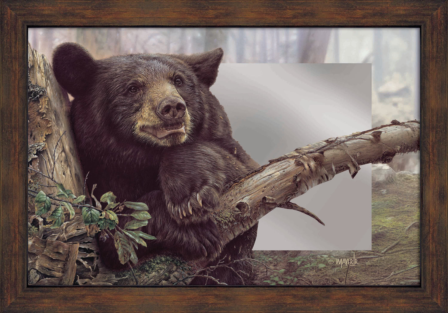 Home Sweet Home - 16" x 24" Mirror Framed Barnwood