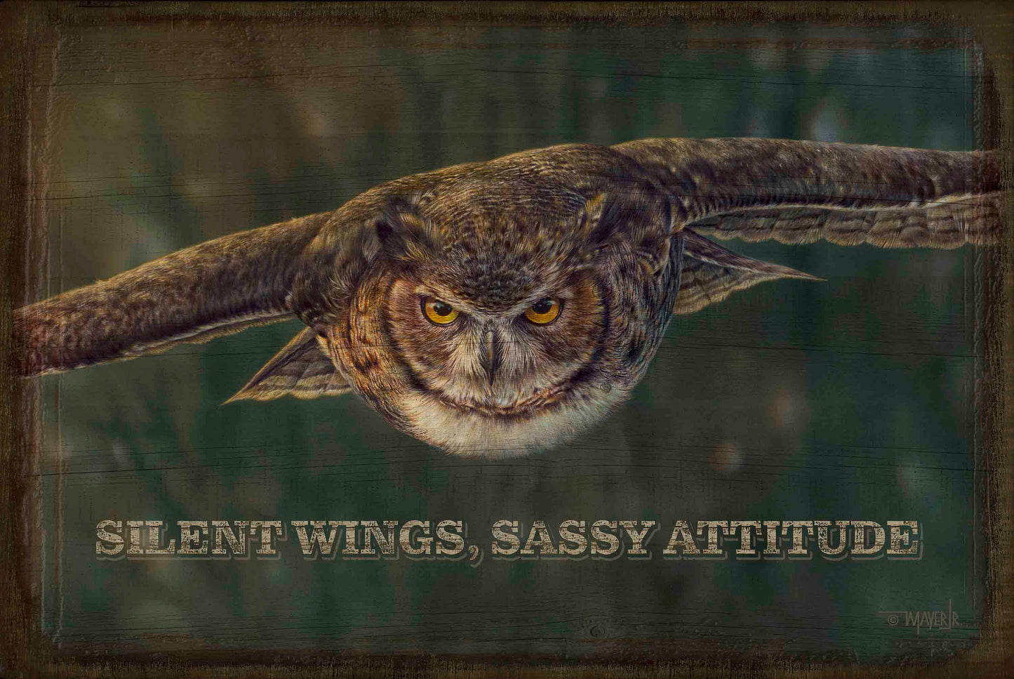 Aerial Intensity - 12" x 18" Wood Sign