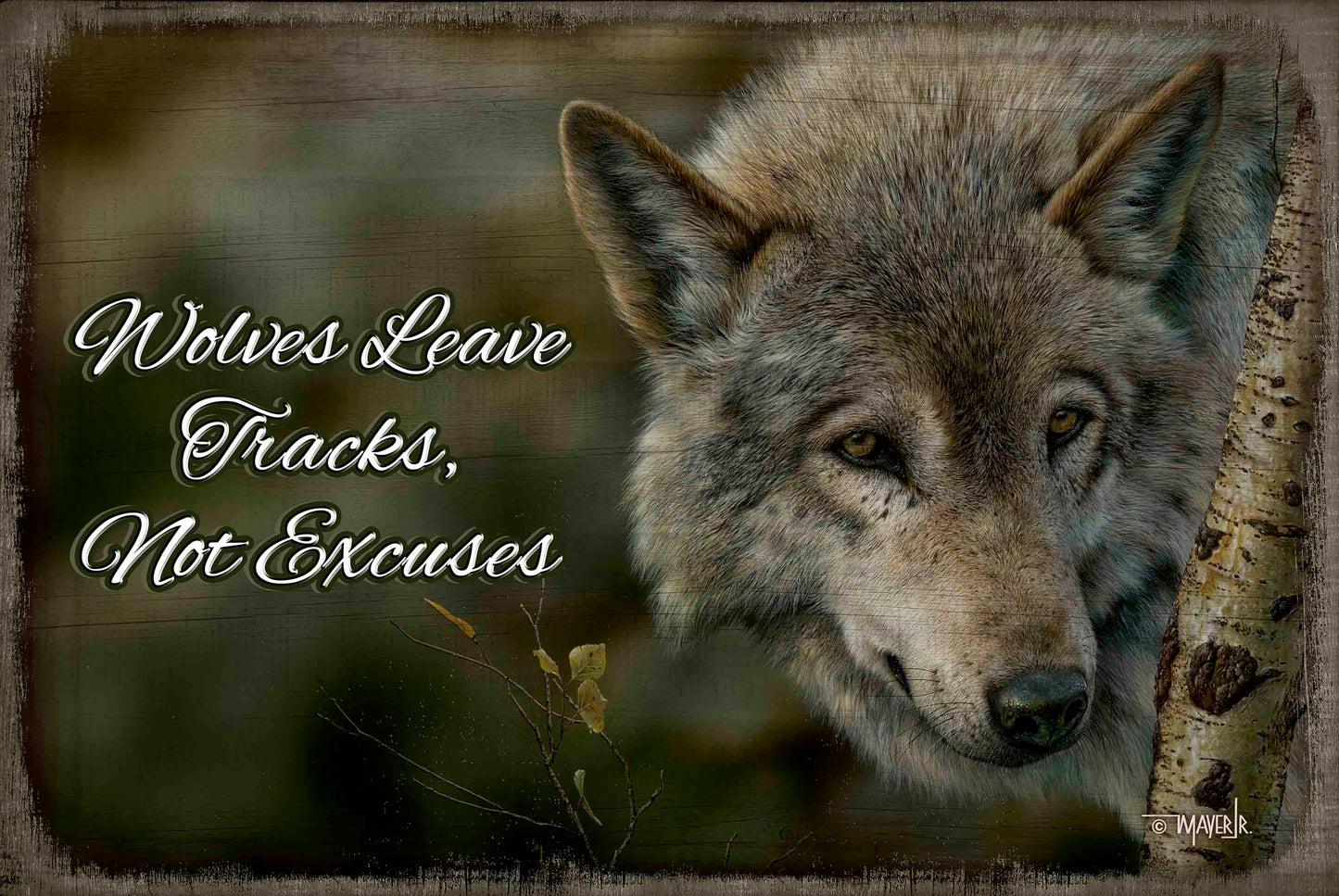 Silver and Gold - 12" x 18" Wood Sign