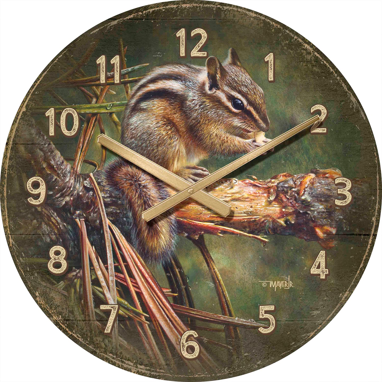 Twin Foragers - 21" Round Clock
