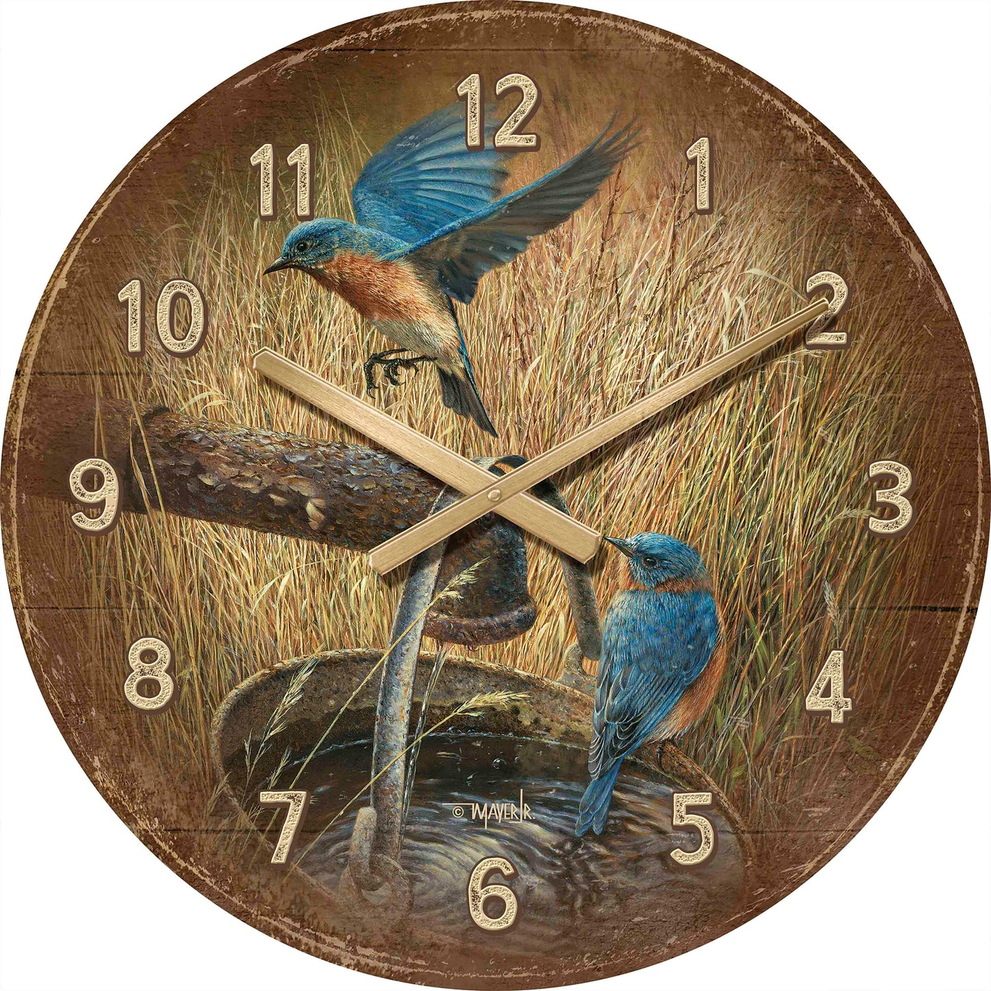 Farmland Dwellers - 21" Round Clock