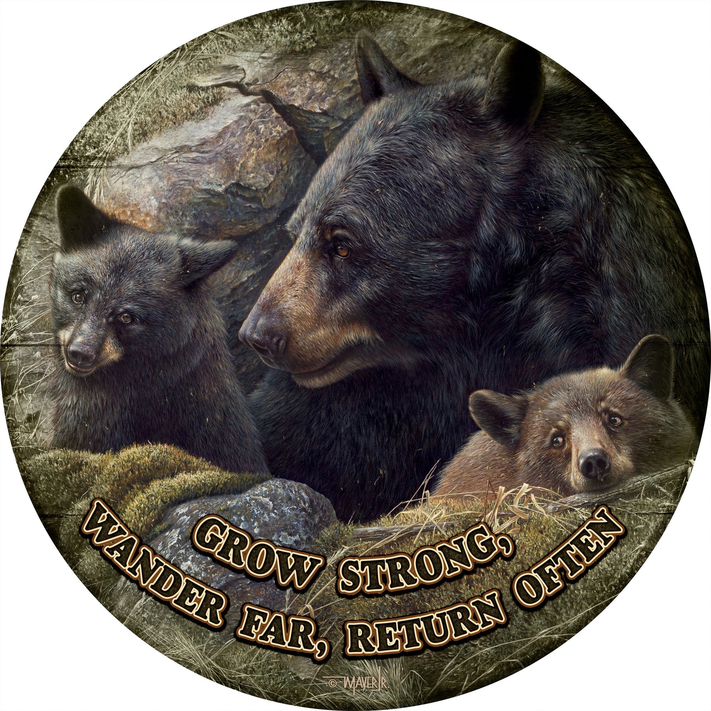 Twice the Love - 21" Round Wood Sign