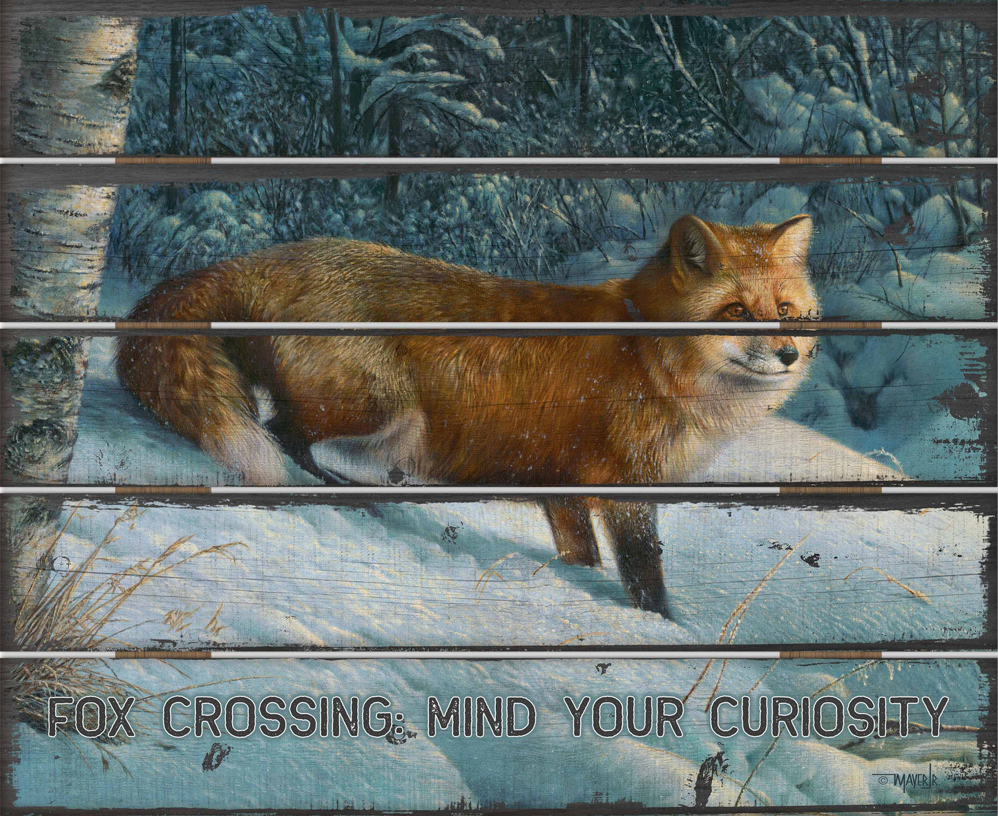 Cautious Roamer - 18" x 22" Pallet Wall Art