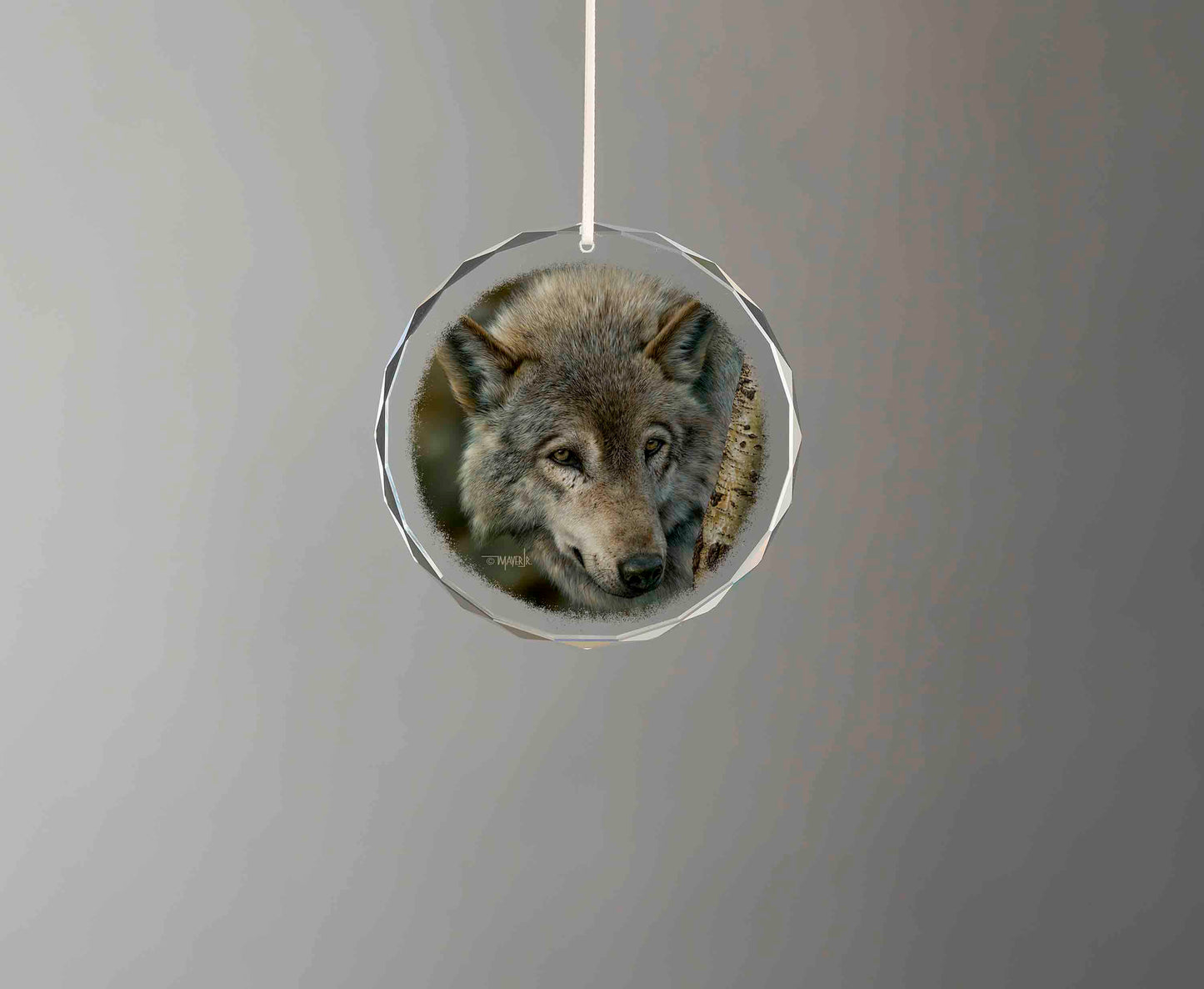 Silver and Gold - Round Glass Ornament