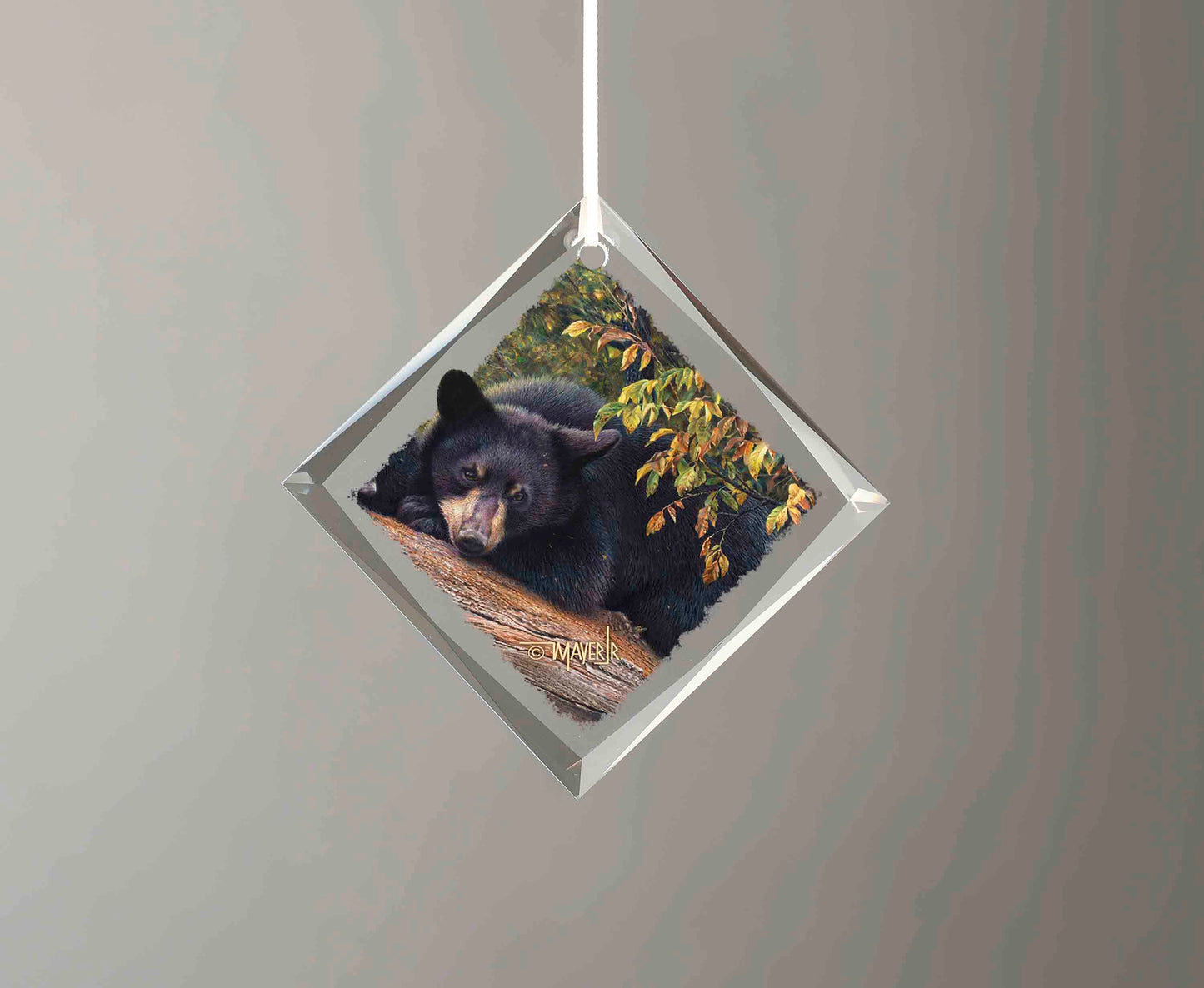 Mom’s Awaiting - Diamond-Shaped Glass Ornament