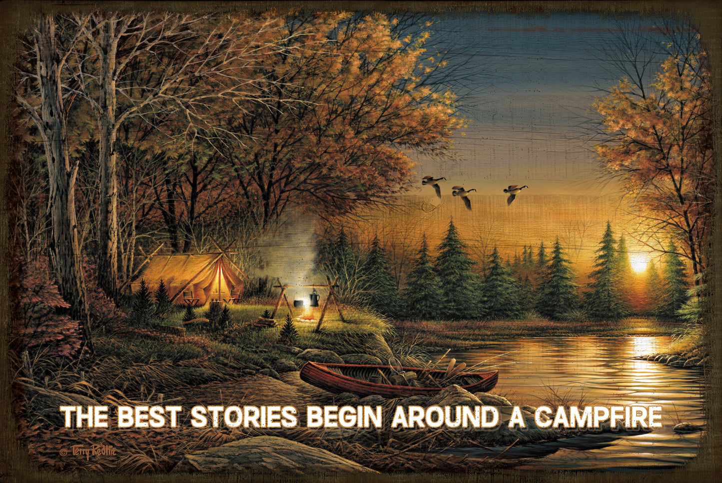 Evening Solitude - 12" x 18" Wood Sign