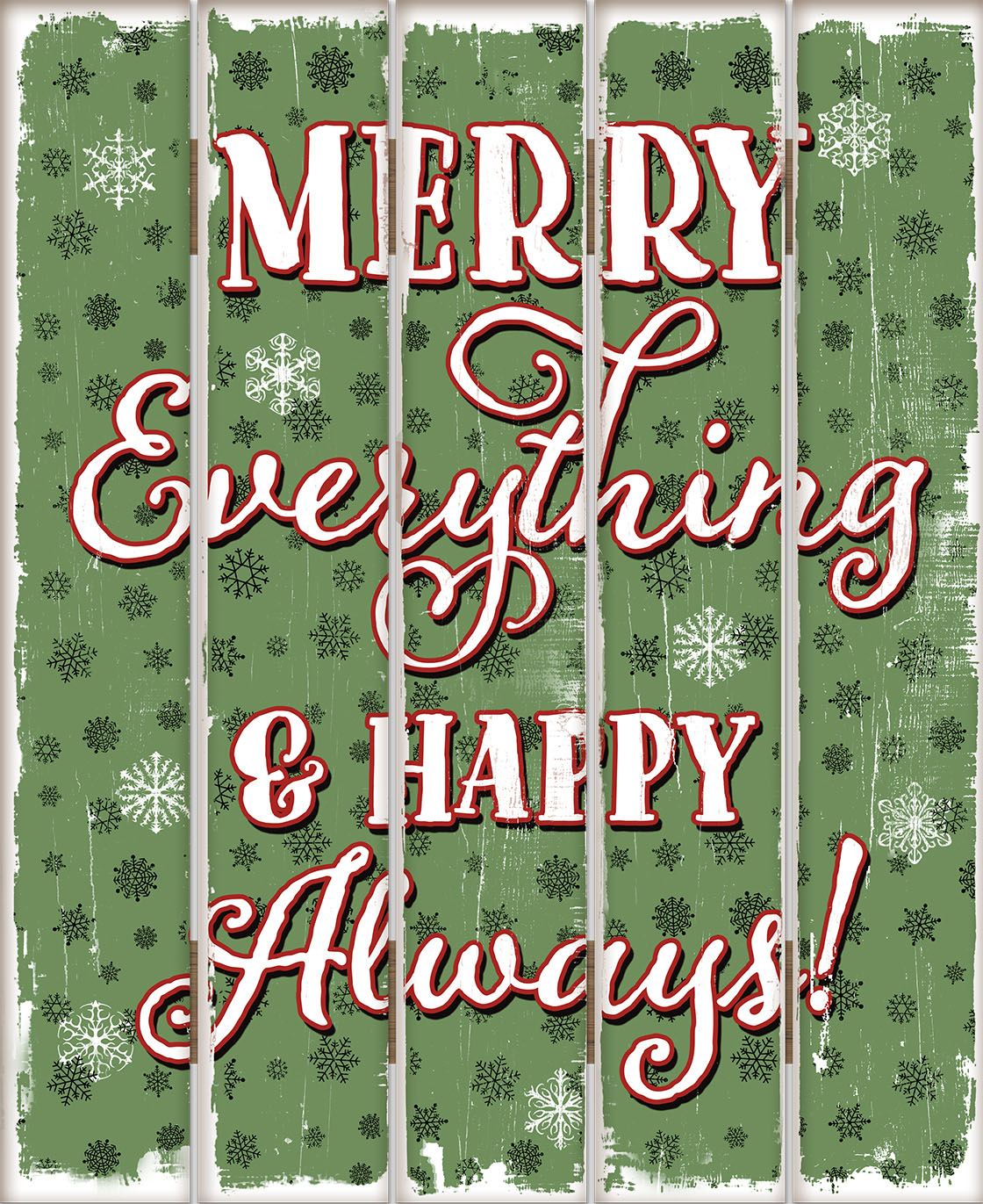 Merry Everything - 18" x 22" Pallet Wall Art