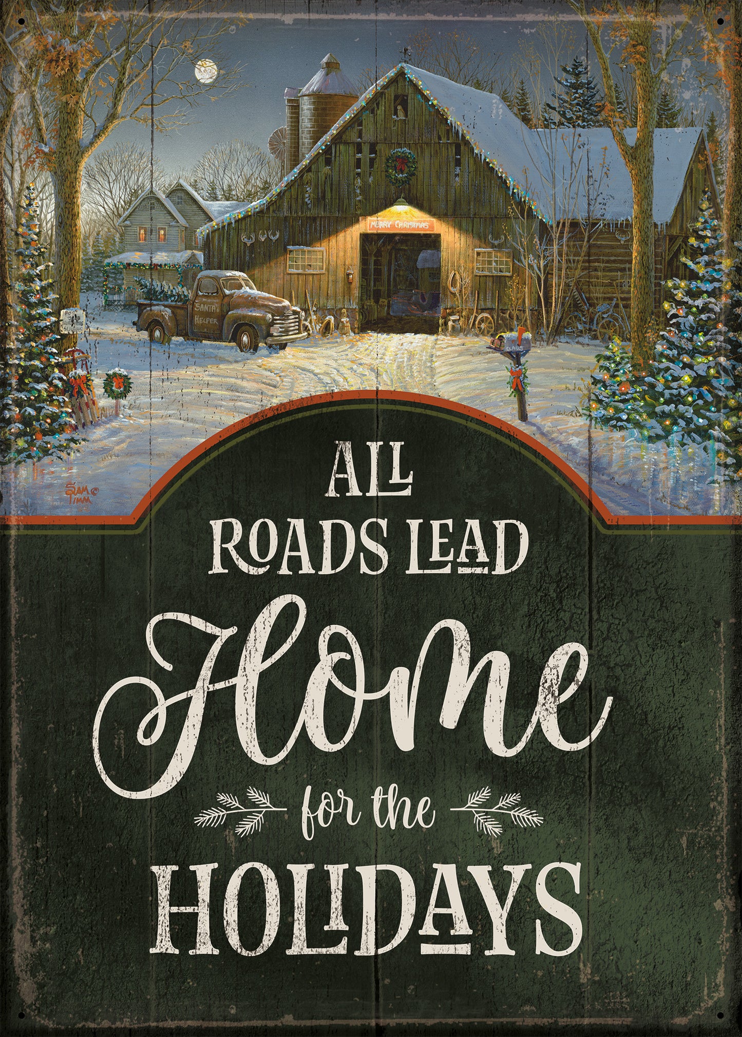 A Good Ole Christmas - 12" x 16.75" Tin Sign