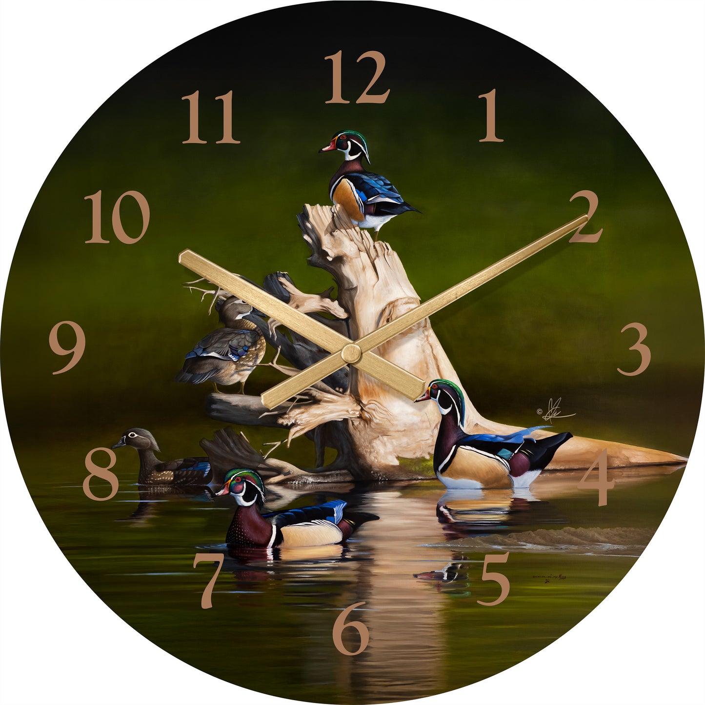 When the Water was Low - 21" Round Clock