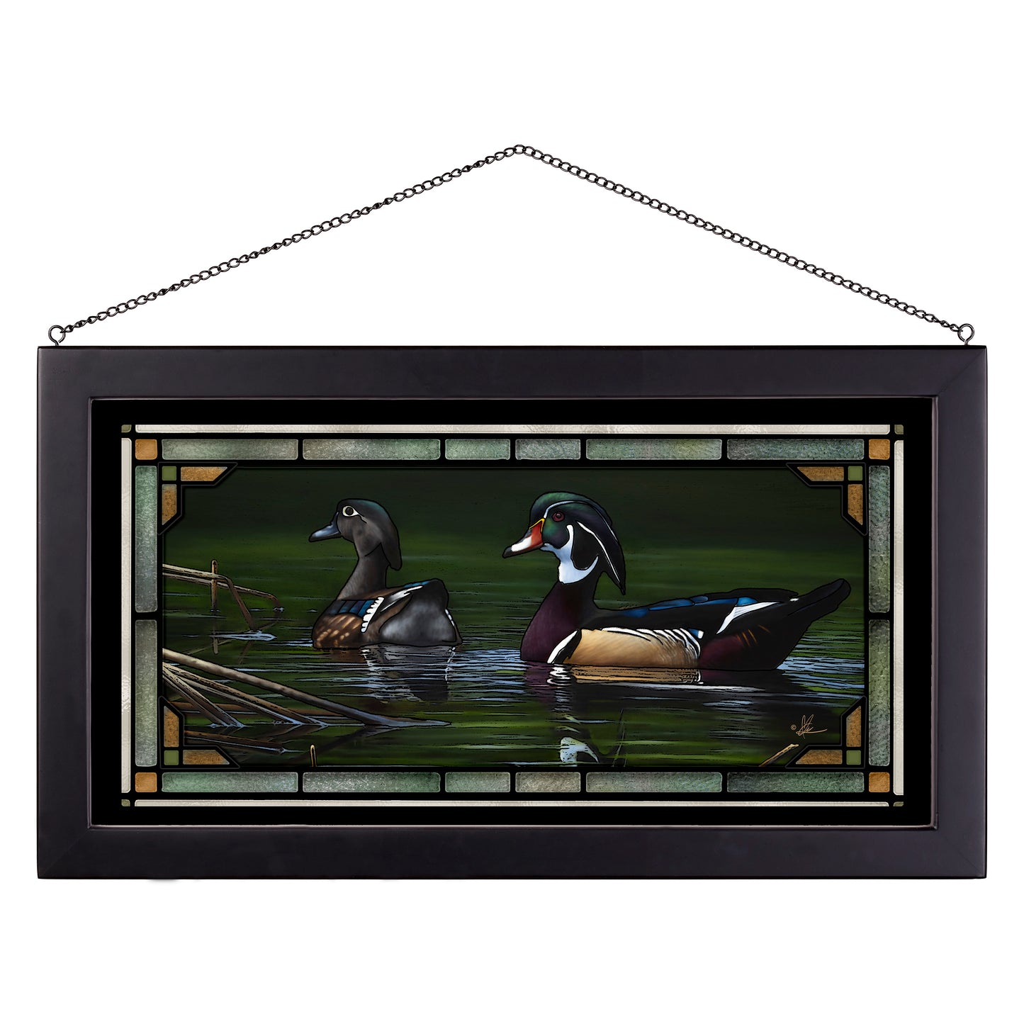 A Day at Bird Haven - Stained Glass Art