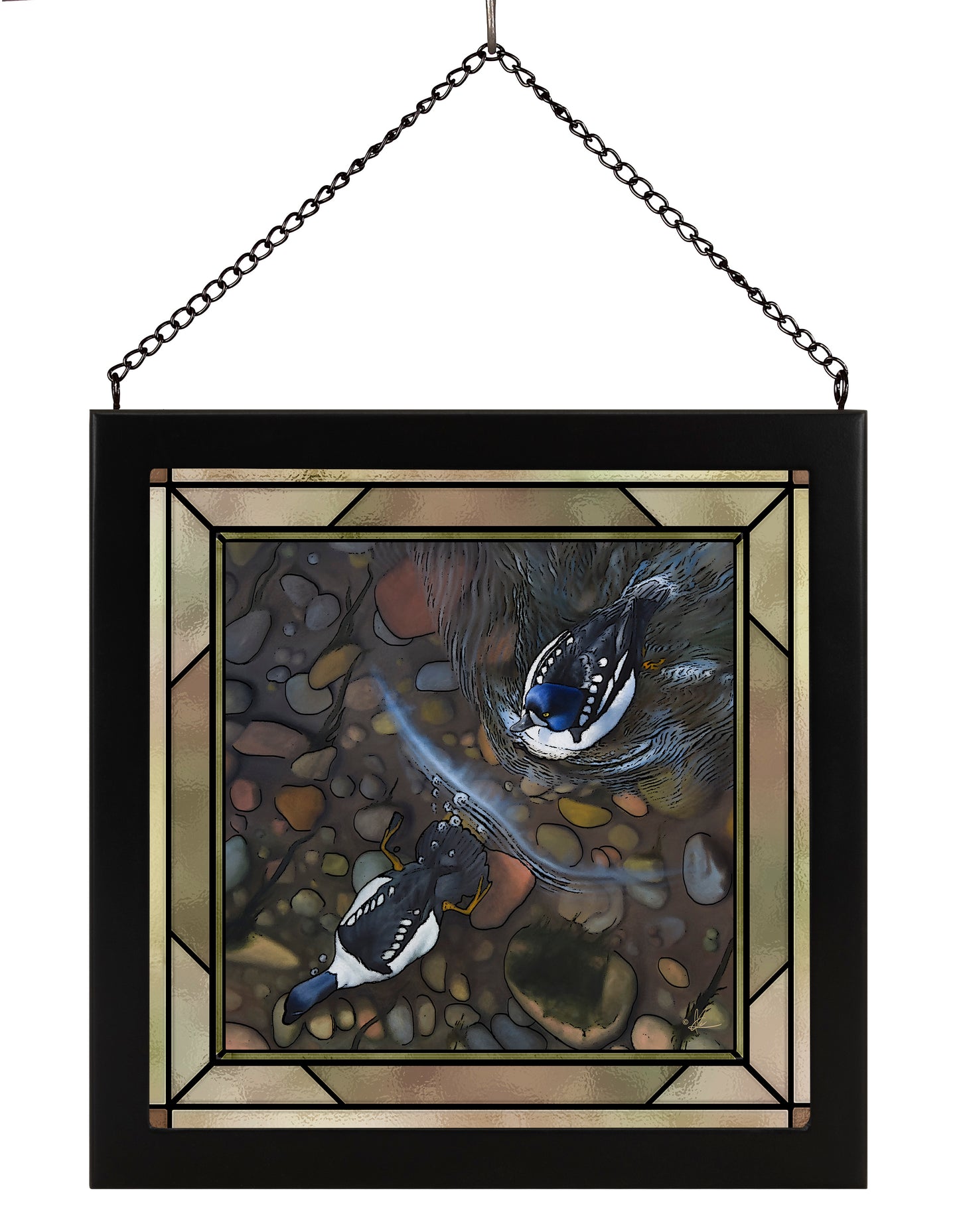 Lamar River Divers - Stained Glass Art