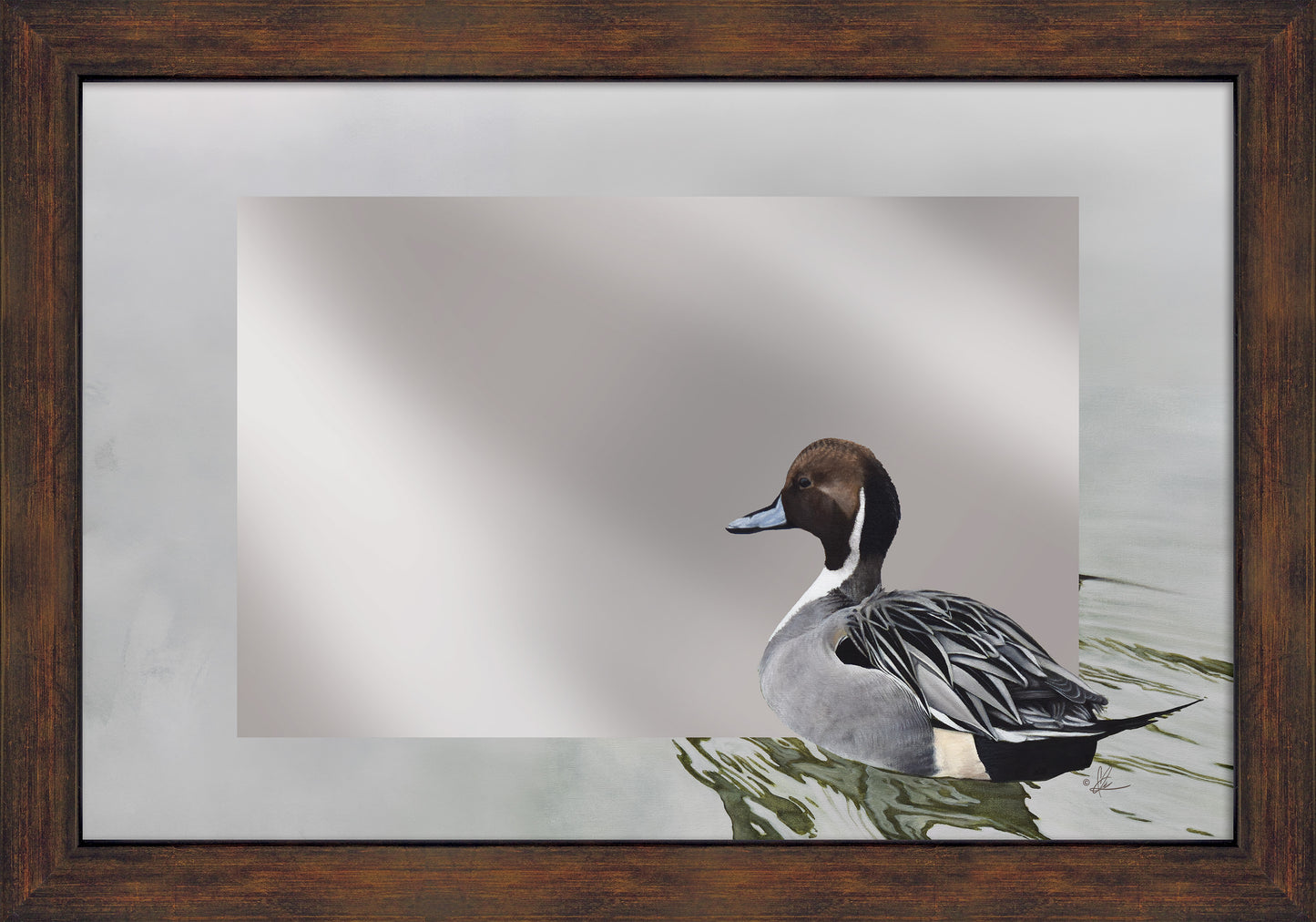 A Grey Kind of Day - 16" x 24" Mirror Framed Barnwood