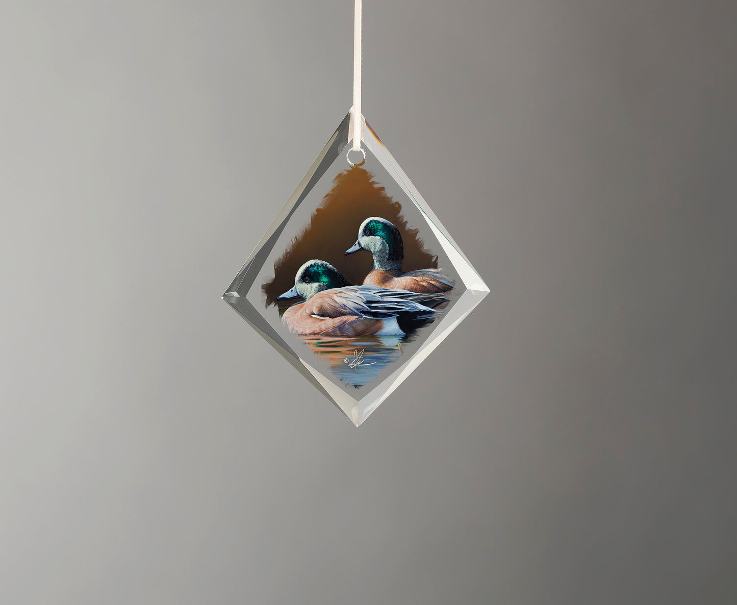 American Wigeon - Diamond Glass Ornament