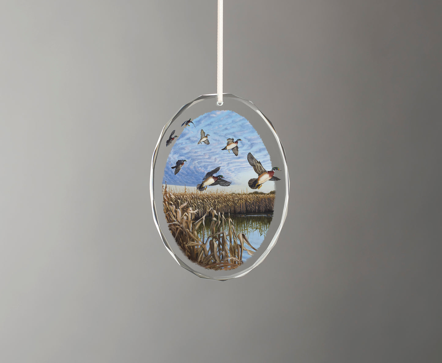 Monday Morning - Oval Glass Ornament