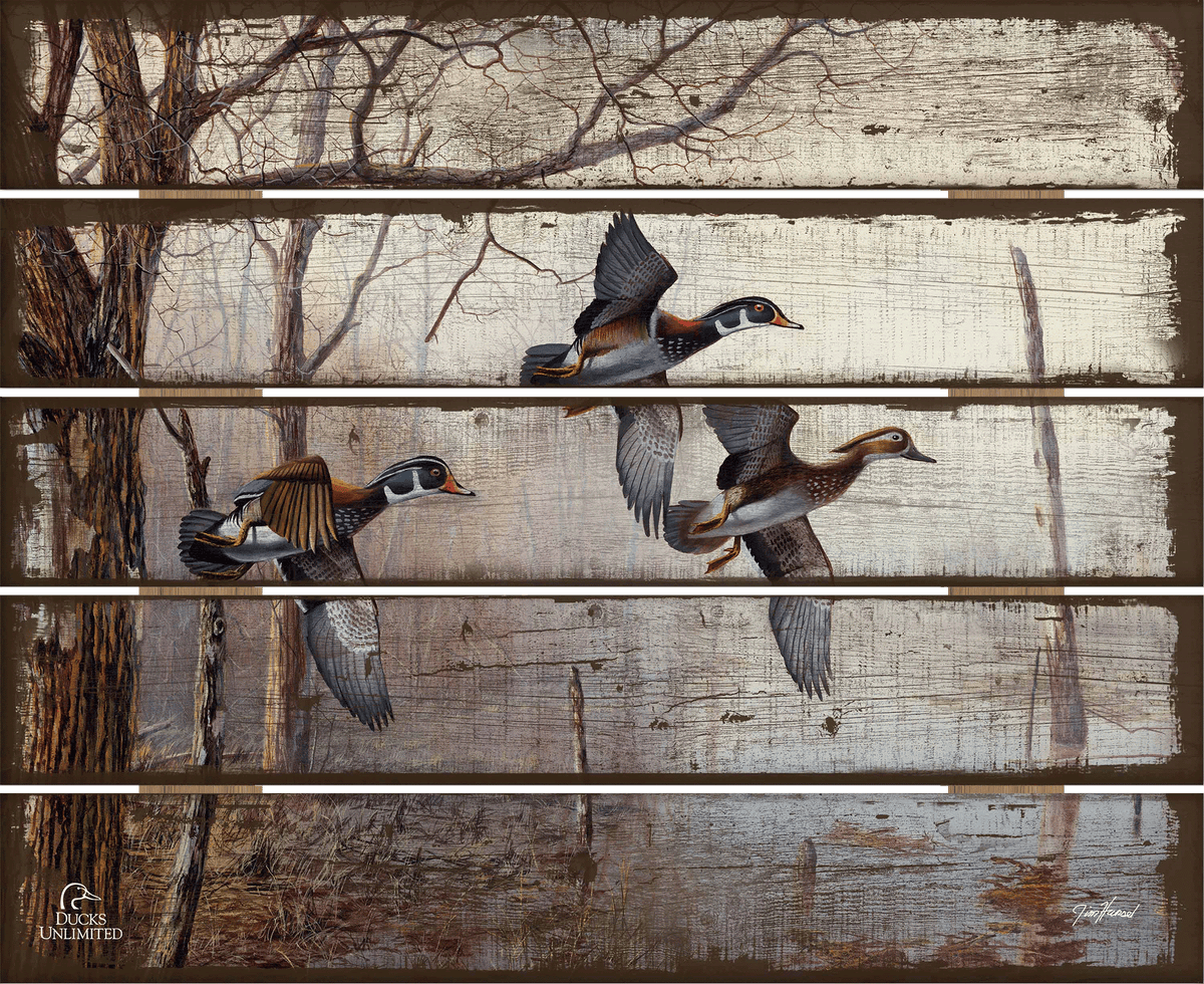Backwater 18" x 22" Pallet Wall Art - Official Ducks Unlimited Art