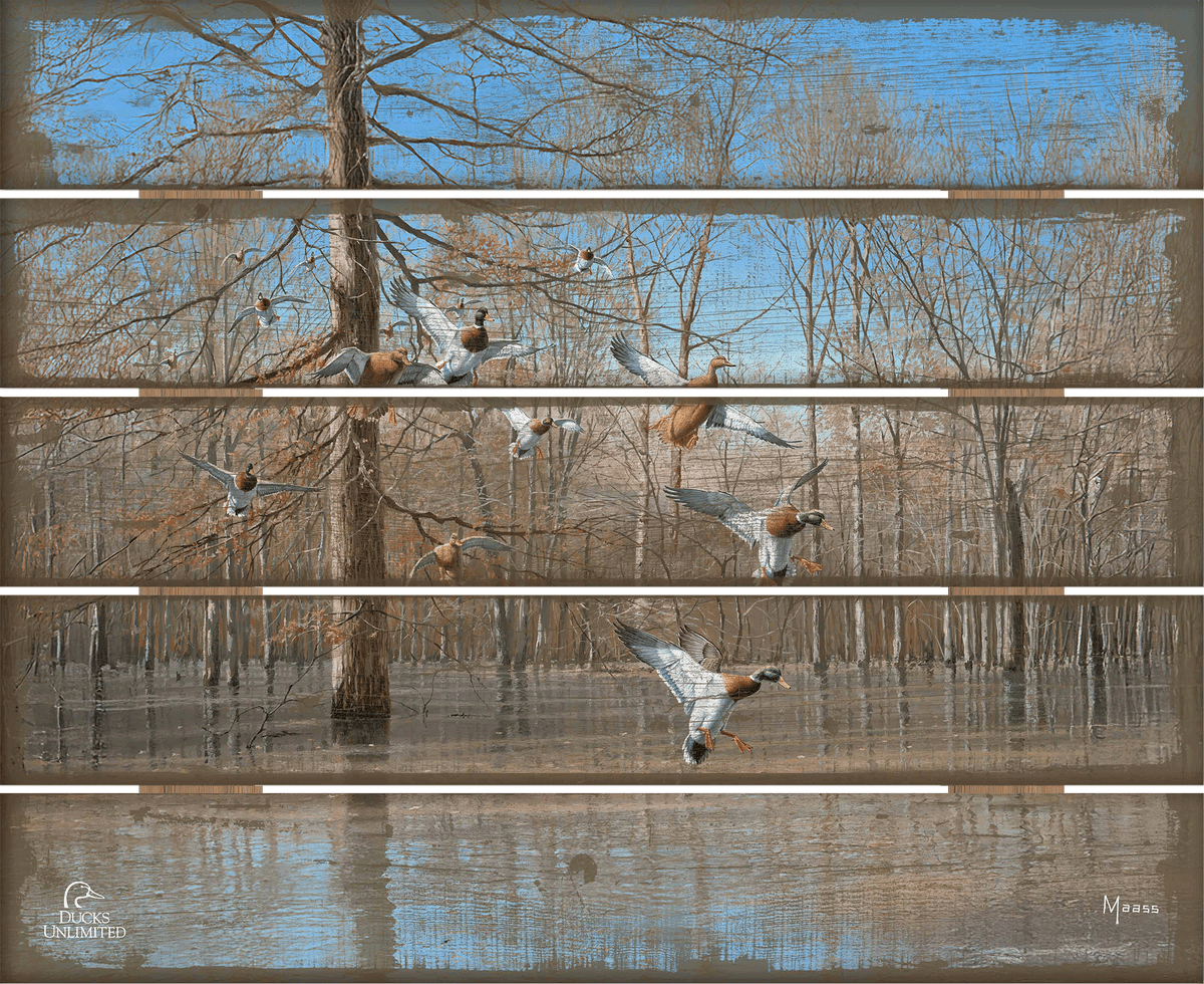 Green Timber 18" x 22" Pallet Wall Art - Official Ducks Unlimited Art