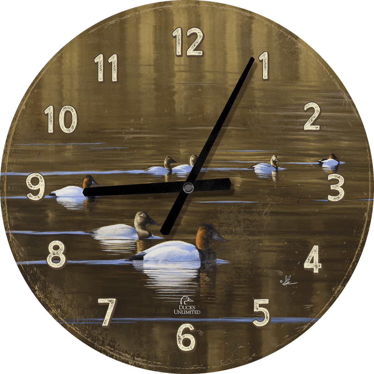Kings March 21" Round Clock - Official Ducks Unlimited Art