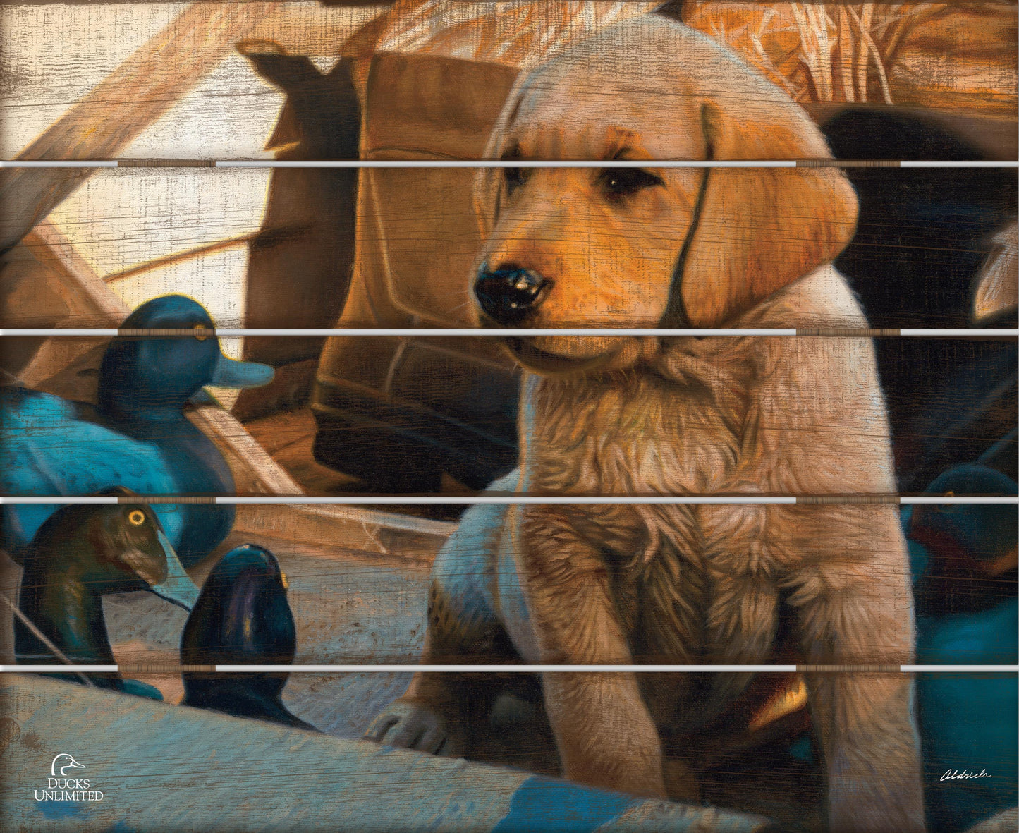 Out Numbered & Surrounded 18" x 22" Pallet Wall Art - Official Ducks Unlimited Art