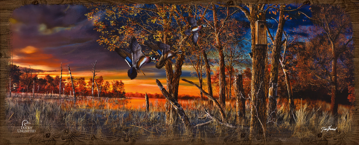 Return to the Refuge 12" x 30" Wood Sign - Official Ducks Unlimited Art