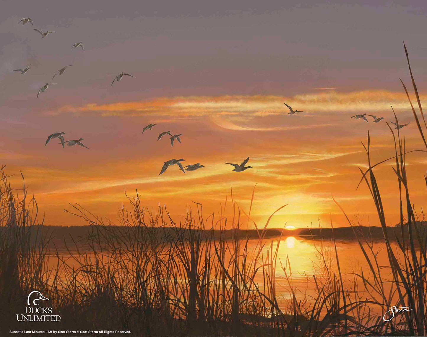 Sunset's Last Minutes Art Prints - Official Ducks Unlimited Art
