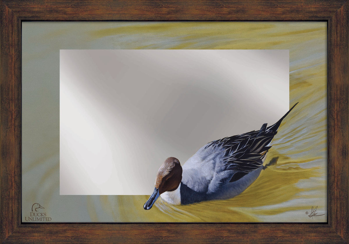 The Color of Yellow - 16" x 24" Mirror Framed Barnwood - Official Ducks Unlimited Art