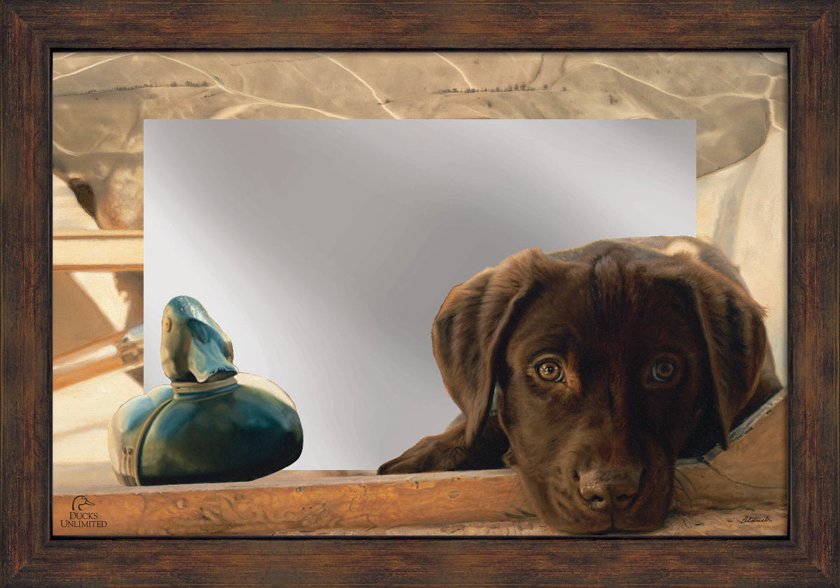 Three Hour Cruise - 16" x 24" Mirror Framed Barnwood - Official Ducks Unlimited Art