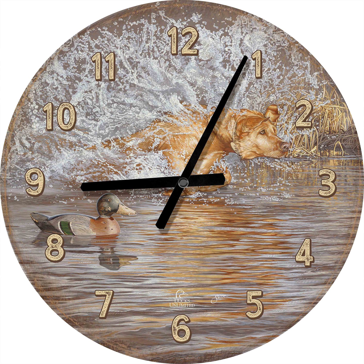 Time to Shine 21" Round Clock - Official Ducks Unlimited