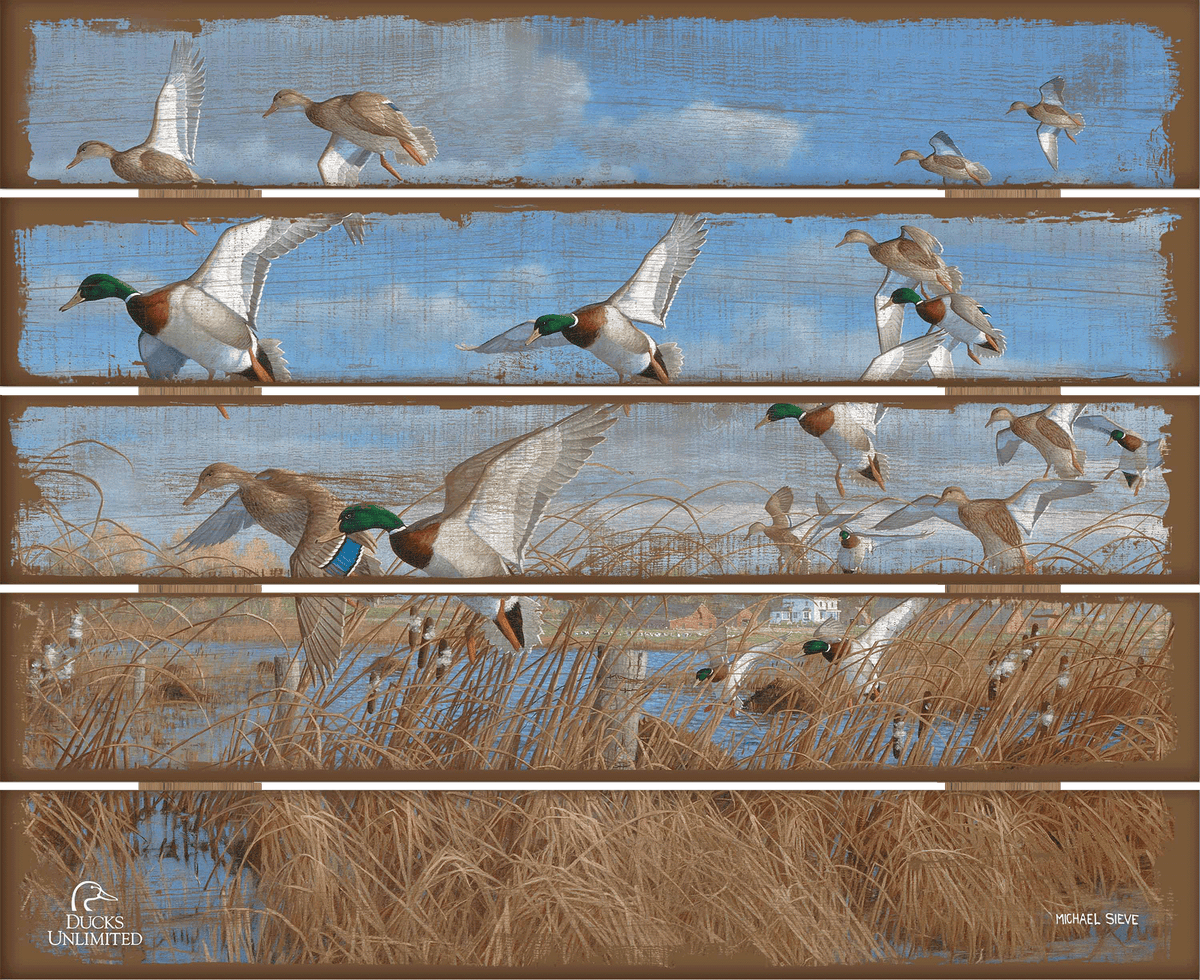 Vic's Pond - 18" x 22" Pallet Wall Art - Official Ducks Unlimited Art