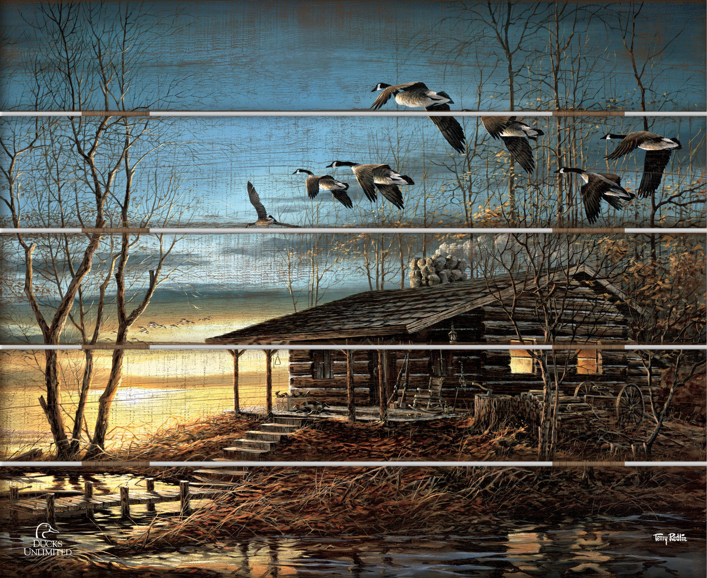 Evening Retreat 18" x 22" Pallet Wall Art - Official Ducks Unlimited Art