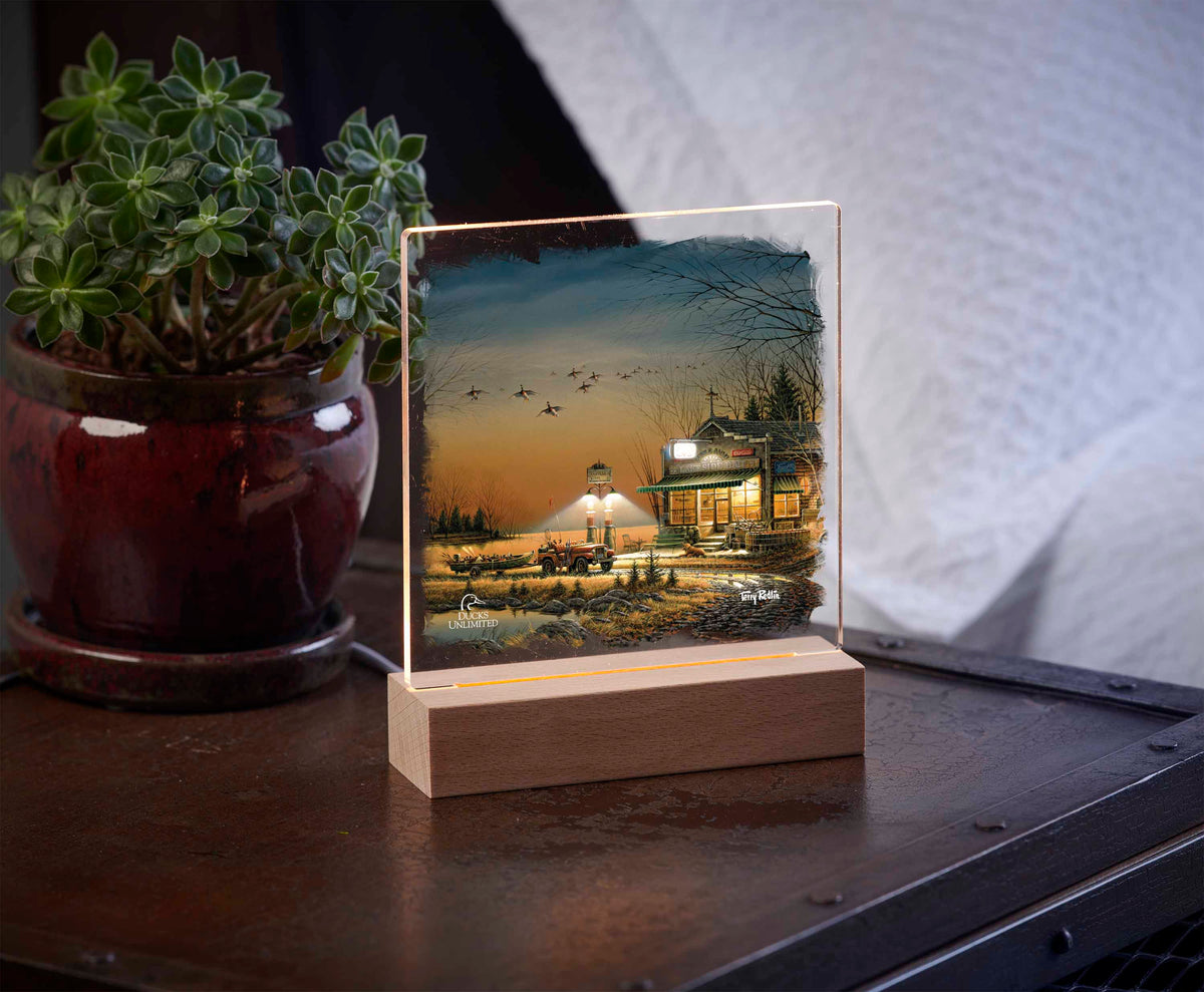 Welcome to Paradise - 6.37" x 6" Acrylic Night Light - Official Ducks Unlimited Art