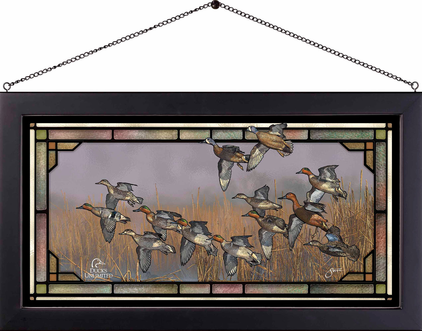 Teal Time Stained Glass Art - Official Ducks Unlimited Art