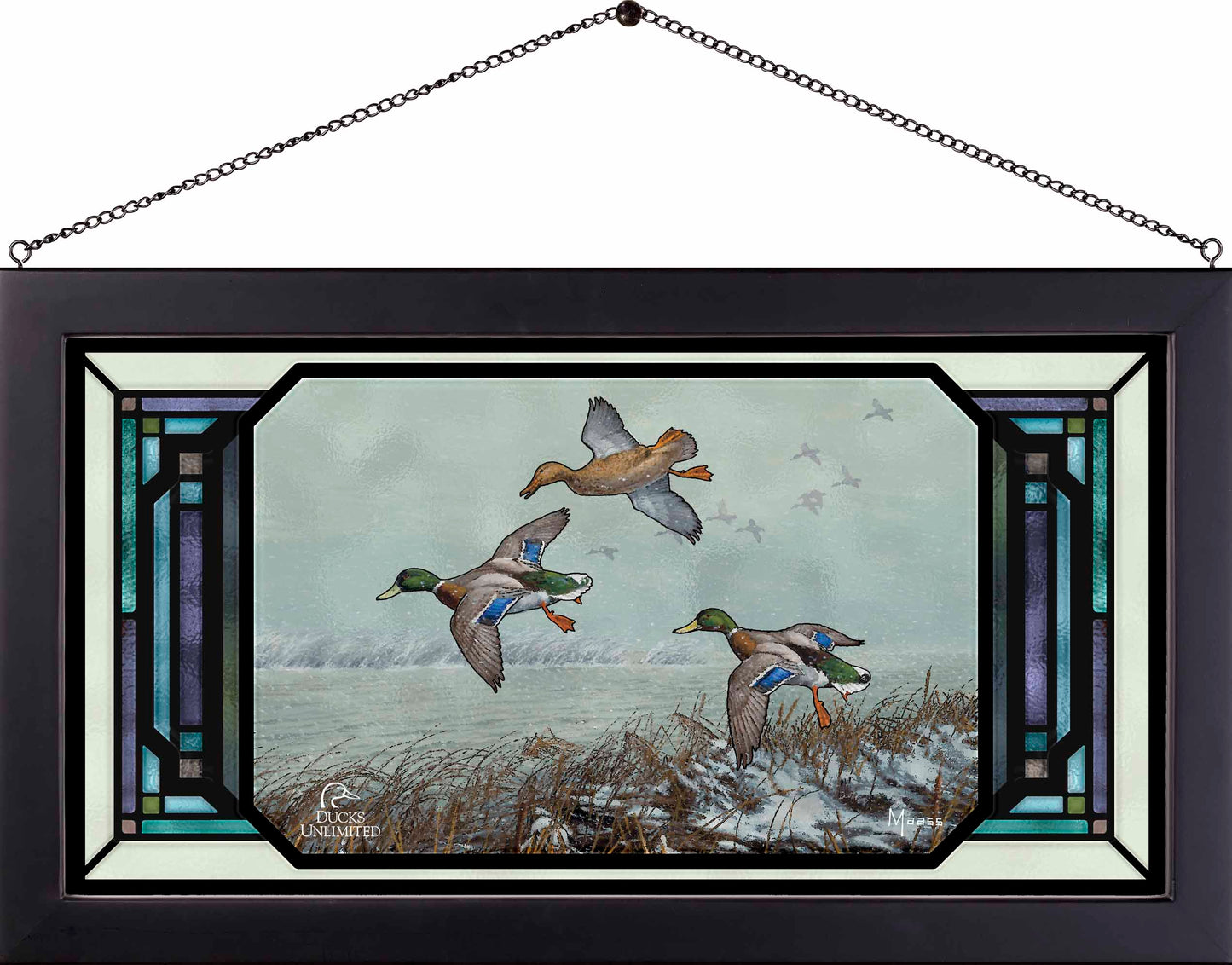 Finding Open Water Mallards Stained Glass Art - Official Ducks Unlimited Art