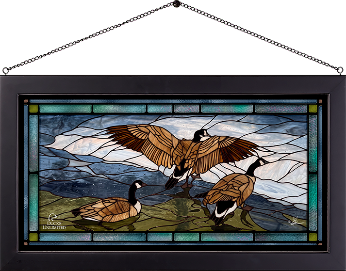 Later Winter in Yellowstone - Stained Glass Art - Official Ducks Unlimited Art