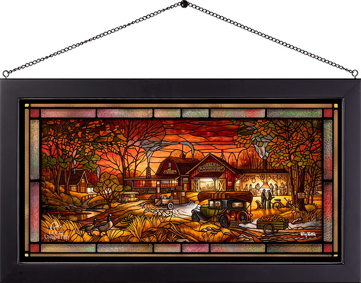 Morning Warm Up Stained Glass Art - Official Ducks Unlimited