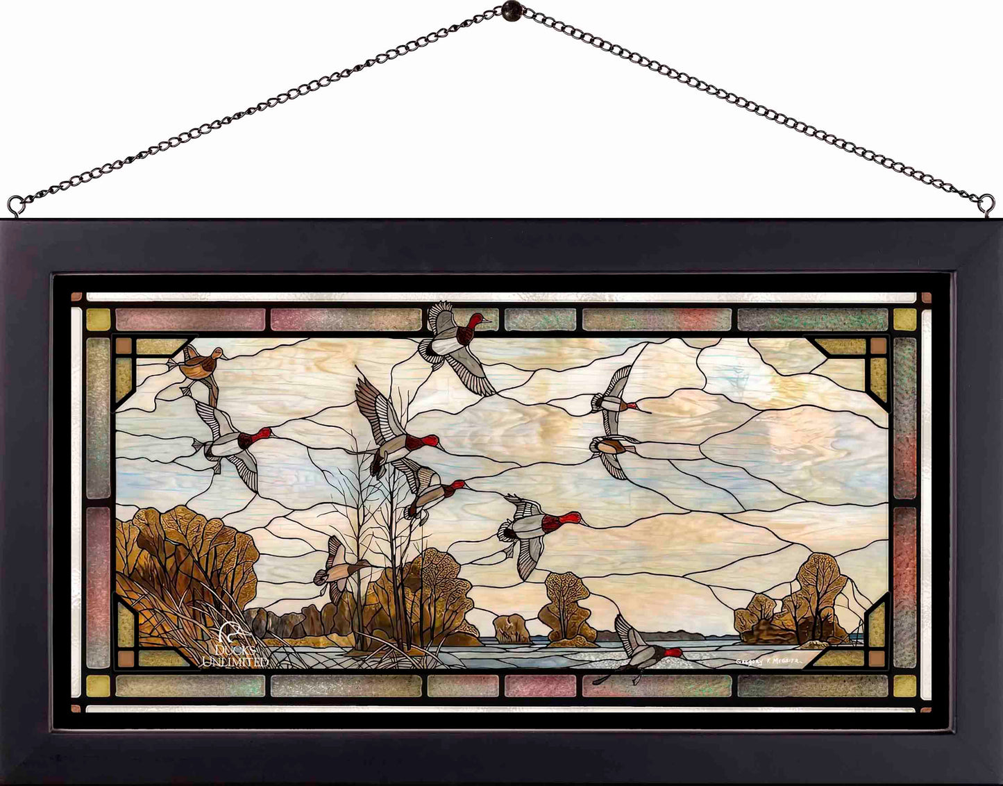 Redheads Redoubt Stained Glass Art - Official Ducks Unlimited Art