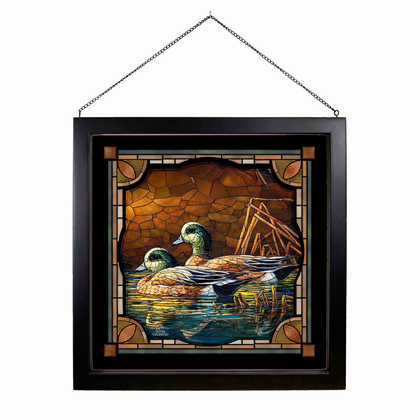 American Widgeon Stained Glass Art - Official Ducks Unlimited Art