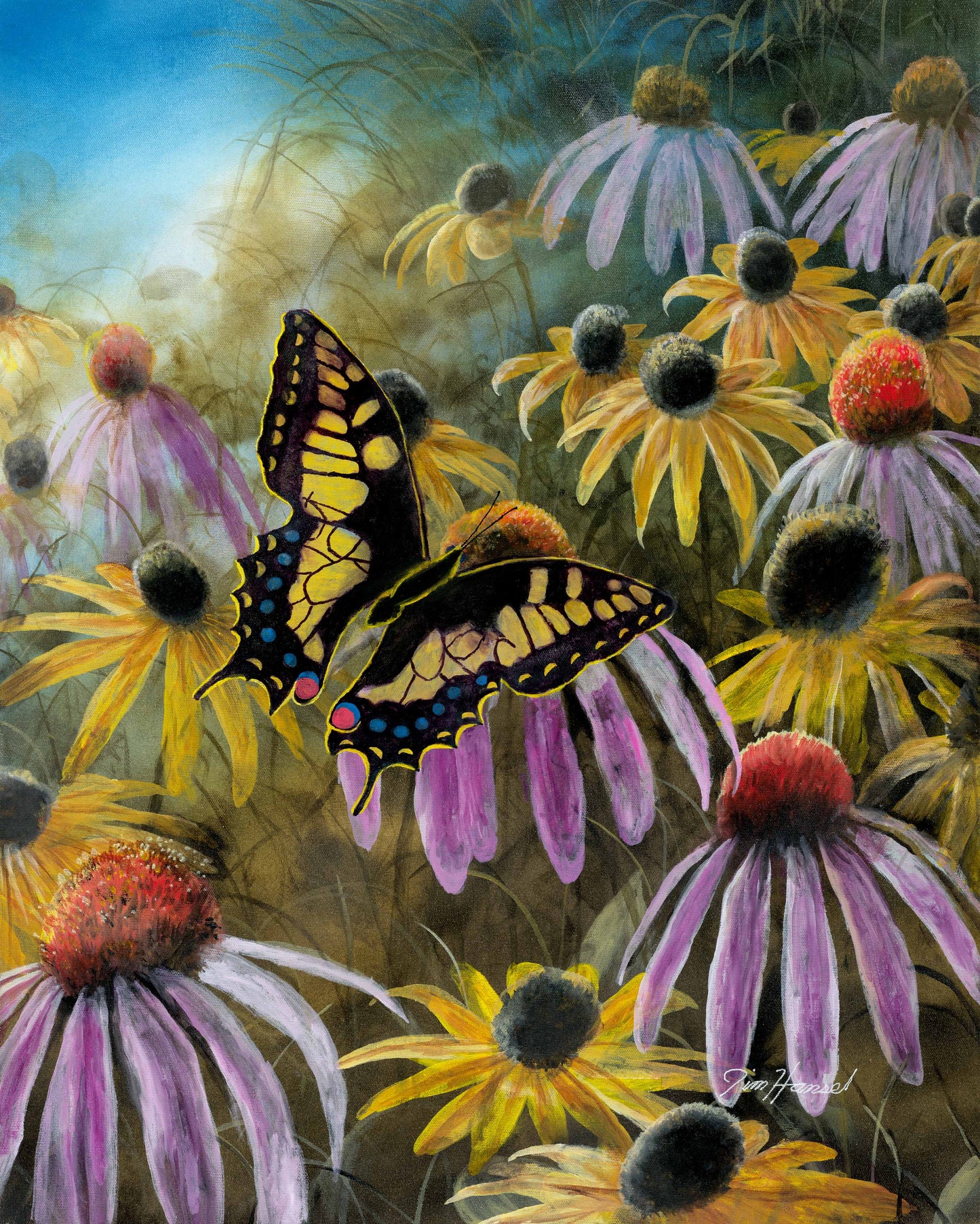*Original* Garden Visitor-Swallowtail Butterfly by Jim Hansel 24" x 30*