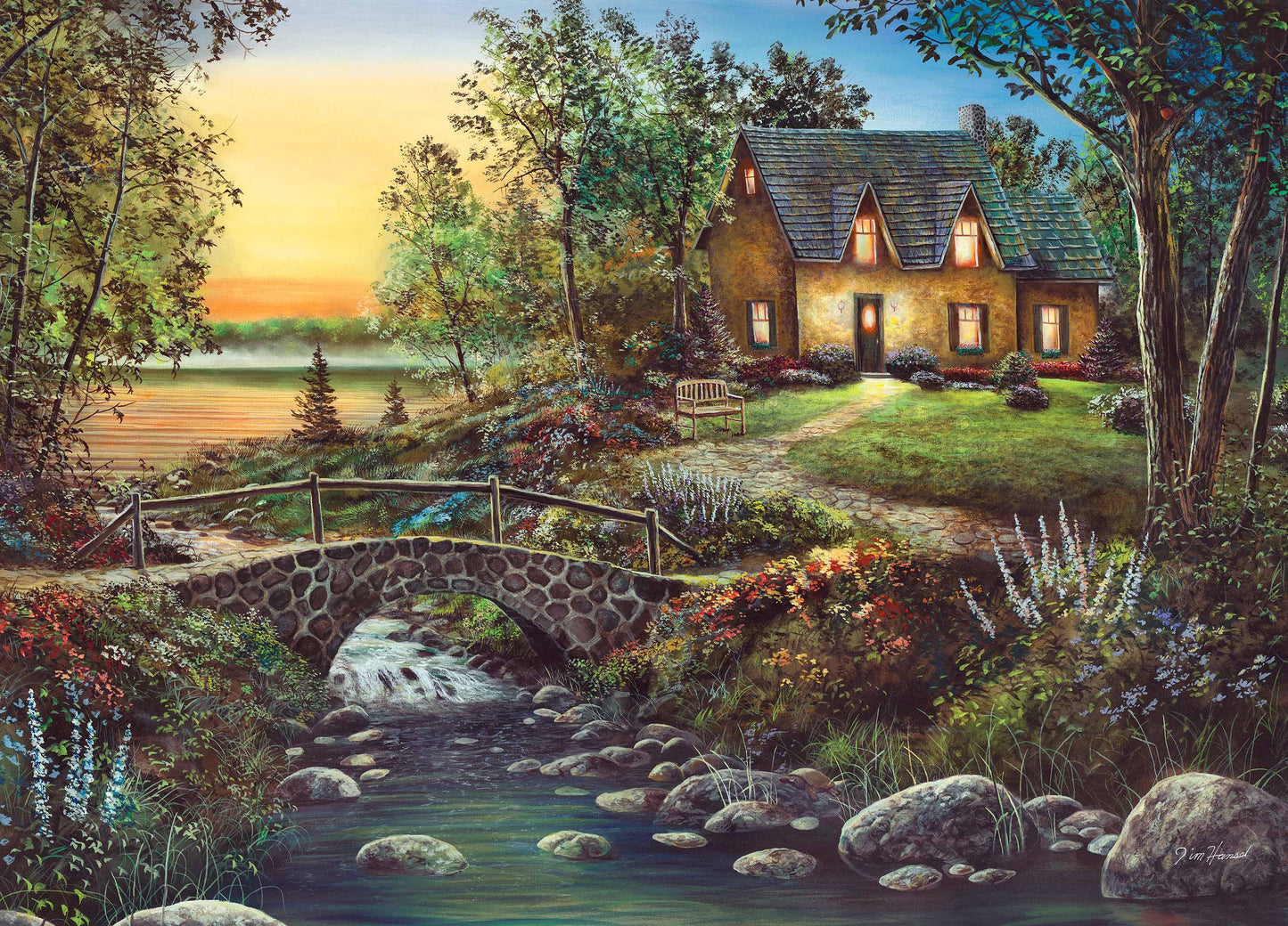 *Original* Stonybrook Cottage by Jim Hansel 50" x 36"