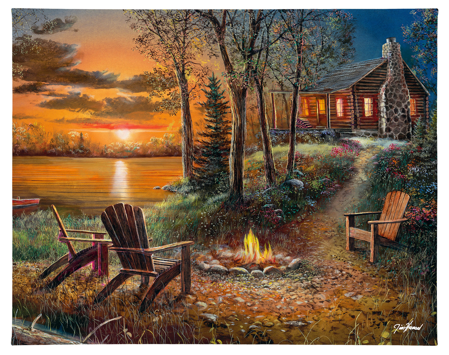Fireside - 11" x 14" Gallery Wrapped Canvas