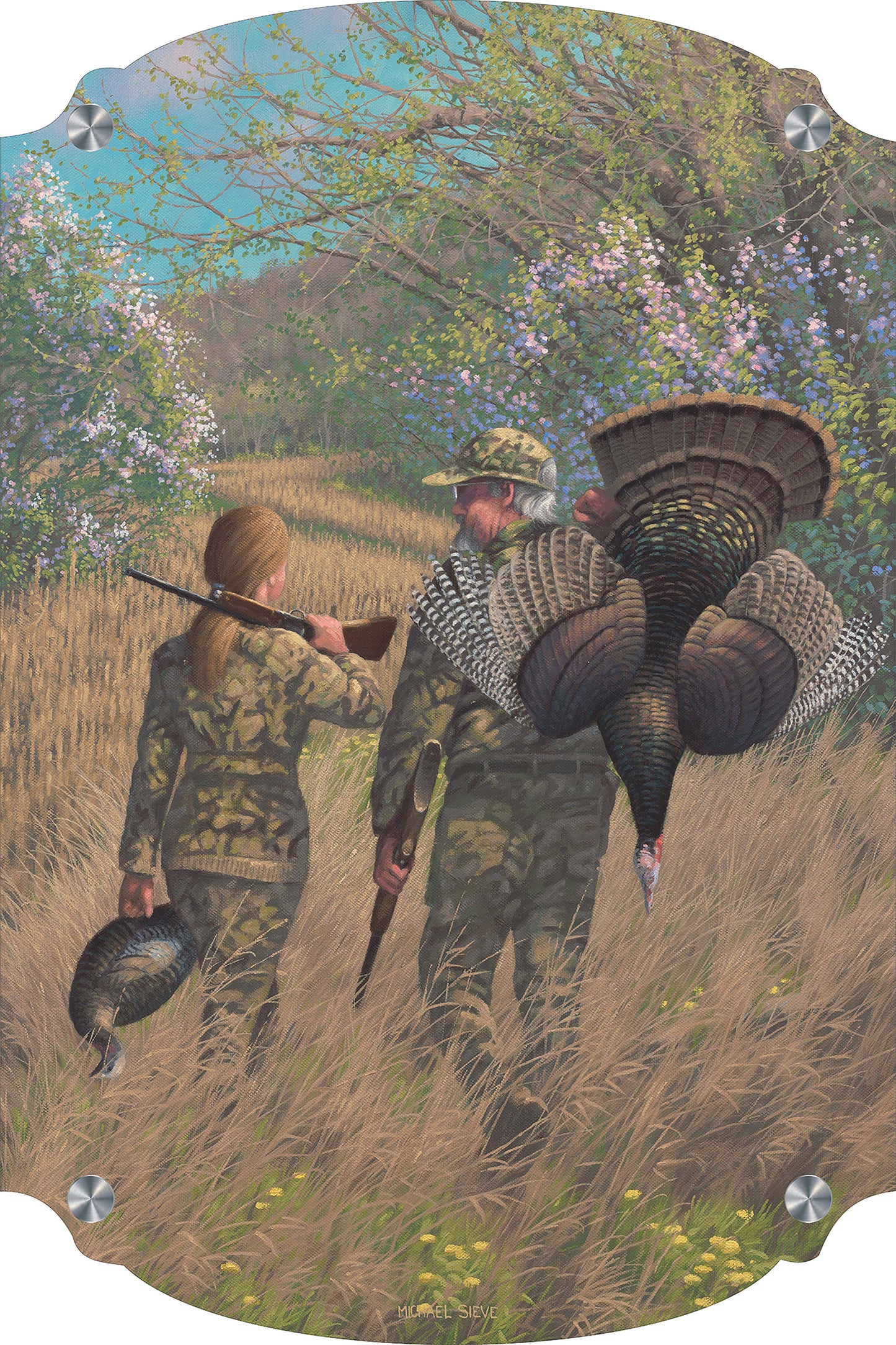 Father and Daughter Hunt Study for Thunder Valley Acrylic Wall Art & Home Decor